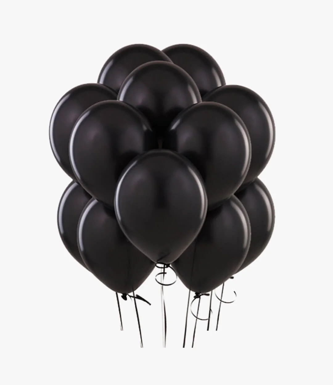 Black Helium Latex Balloons (12) 