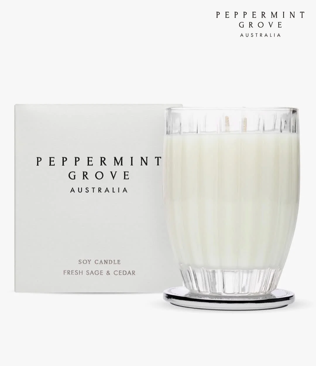 Fresh Sage & Cedar Large Candle from Peppermint Grove 