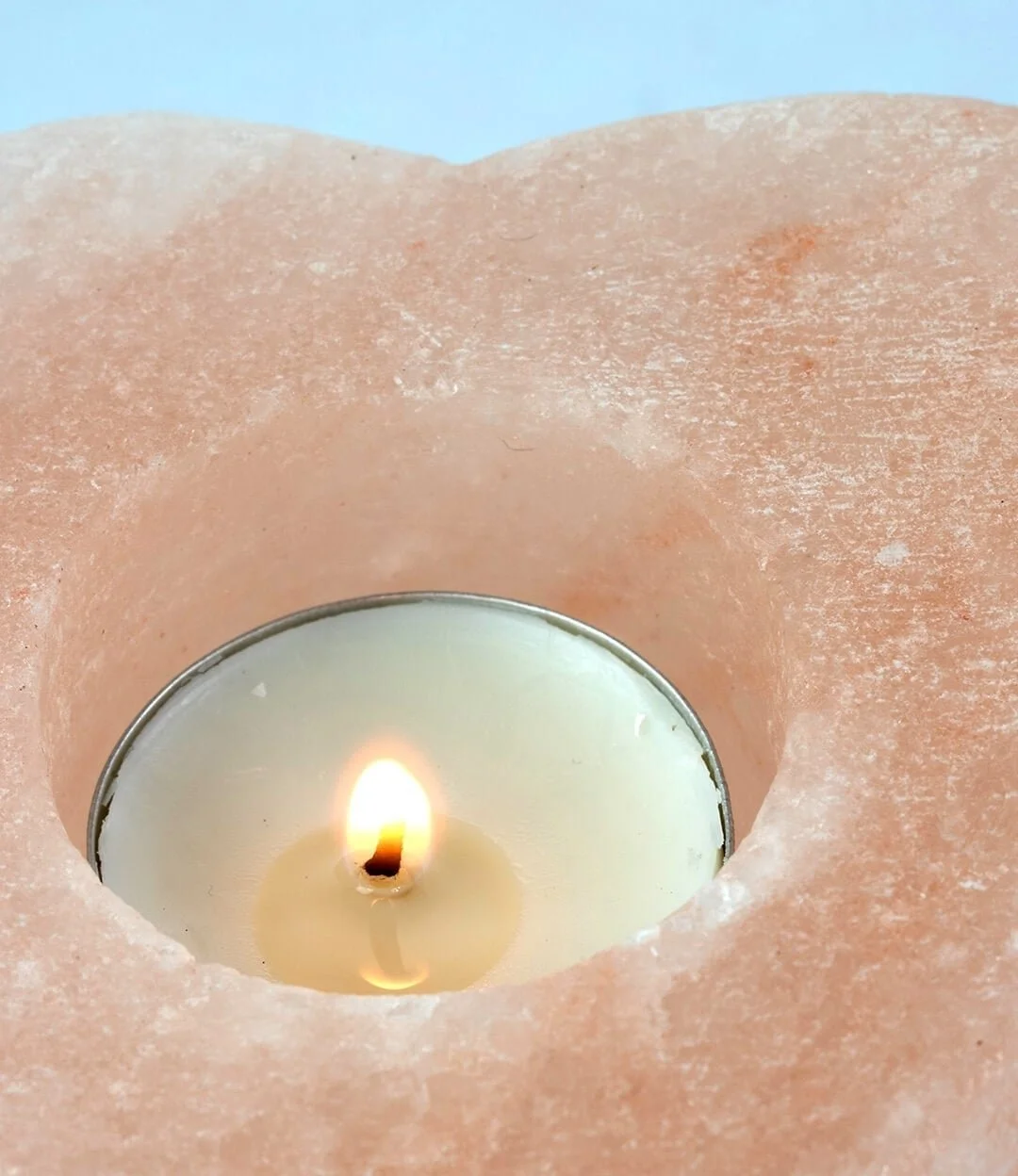 Heart-shaped Himalayan Salt Candle Holder 