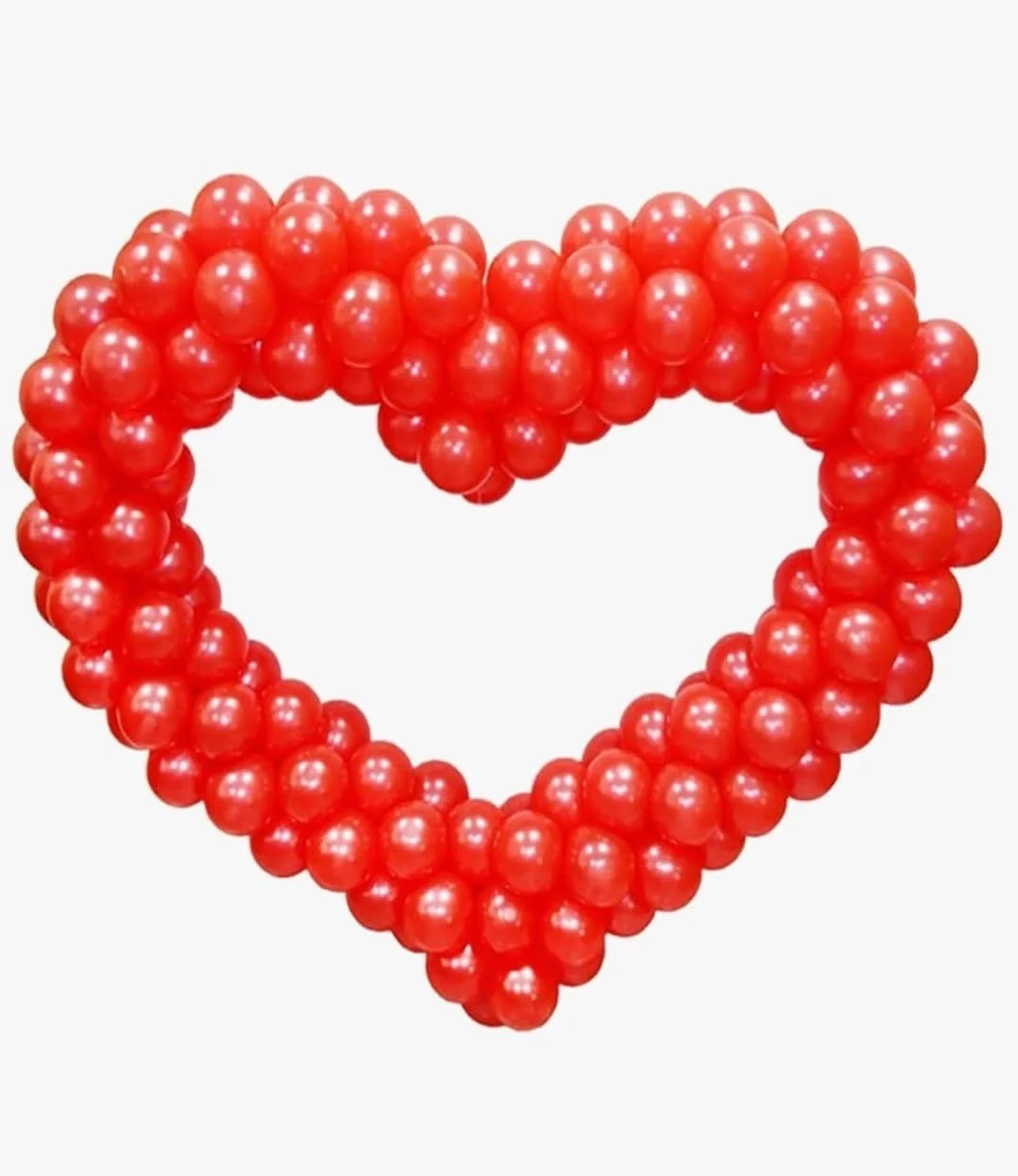 بالونات على شكل قلب (لون أحمر) 