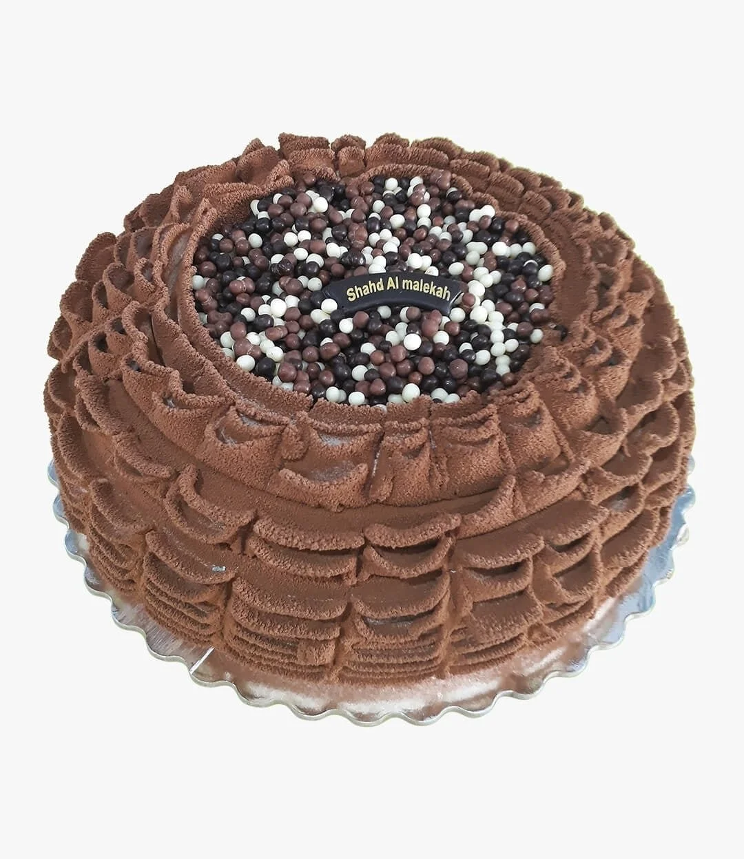 Chocolate Cake with Chocolate Grains Topping 