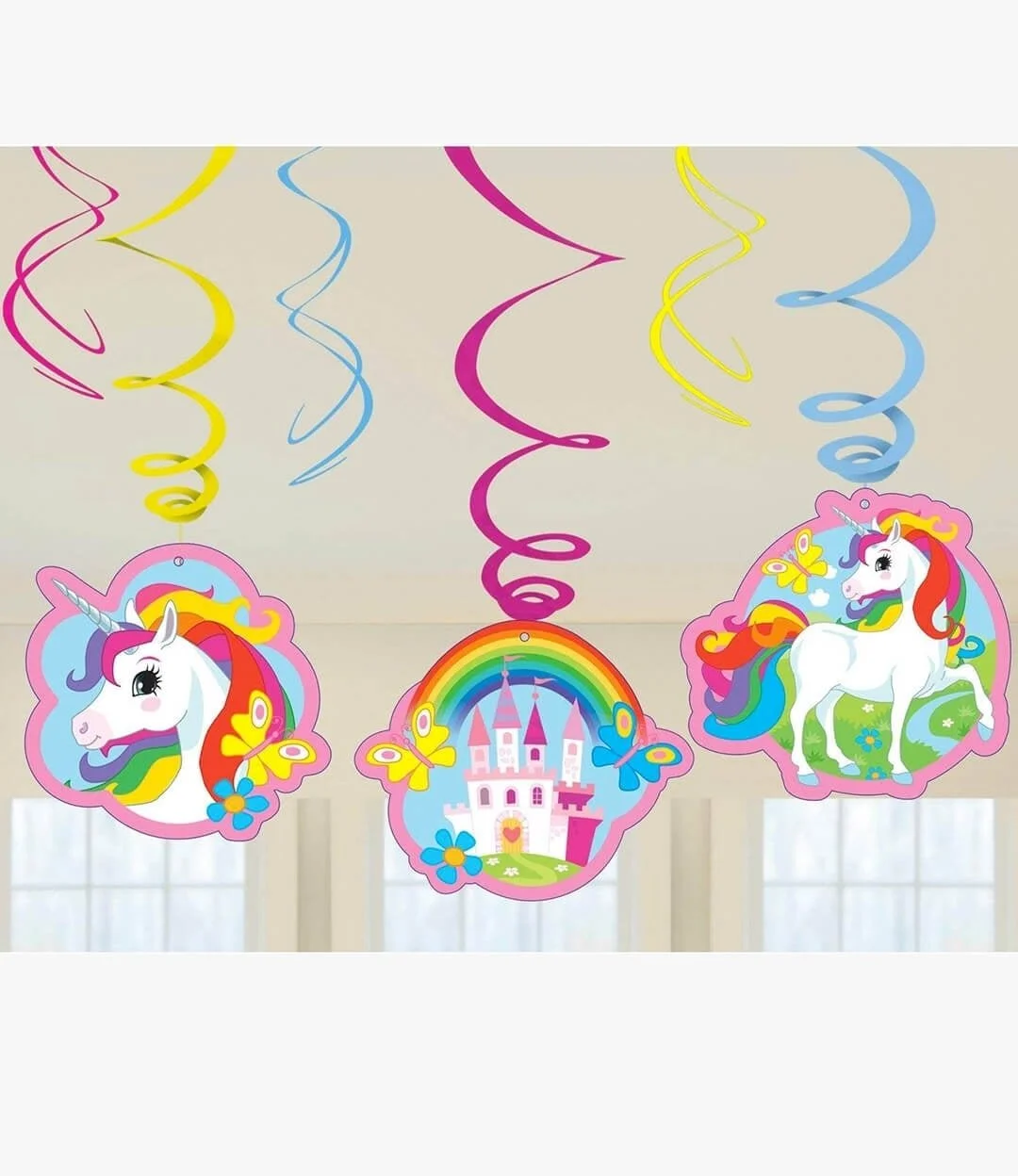 Unicorn Swirl Decorations (6 pcs) 