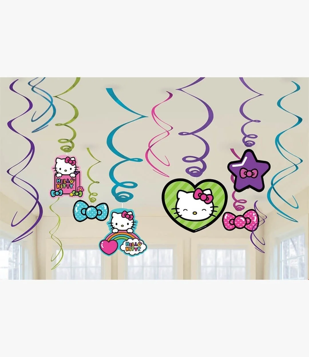 Hello Kitty Rainbow Swirl Decorations 
