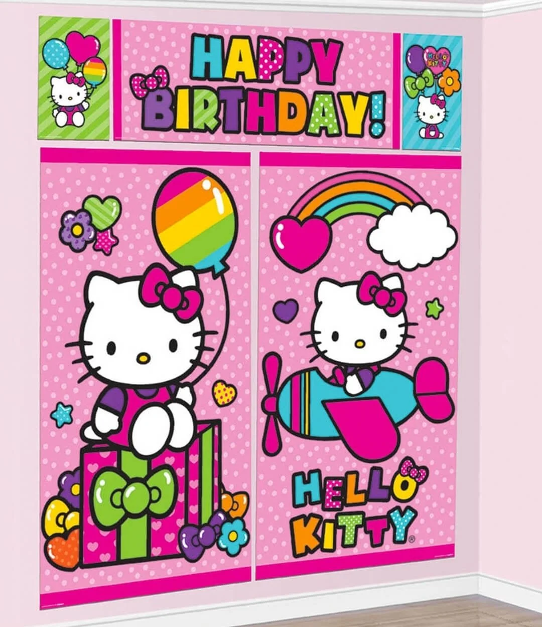 Hello Kitty Birthday Party Rainbow Scene Setter Decoration 