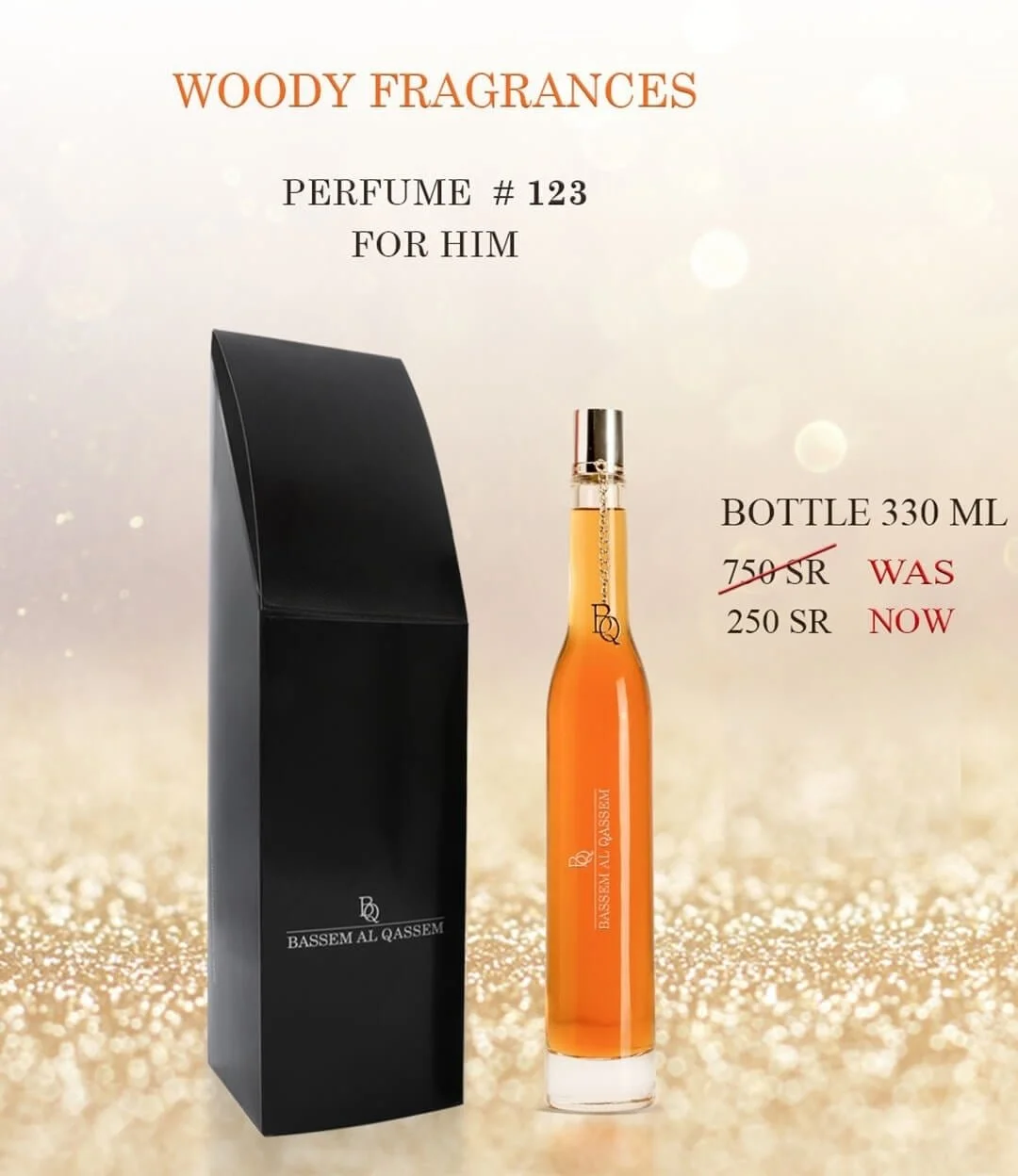 Perfume #123 Woody Fragrance for Him by Bassem Al Qassem 