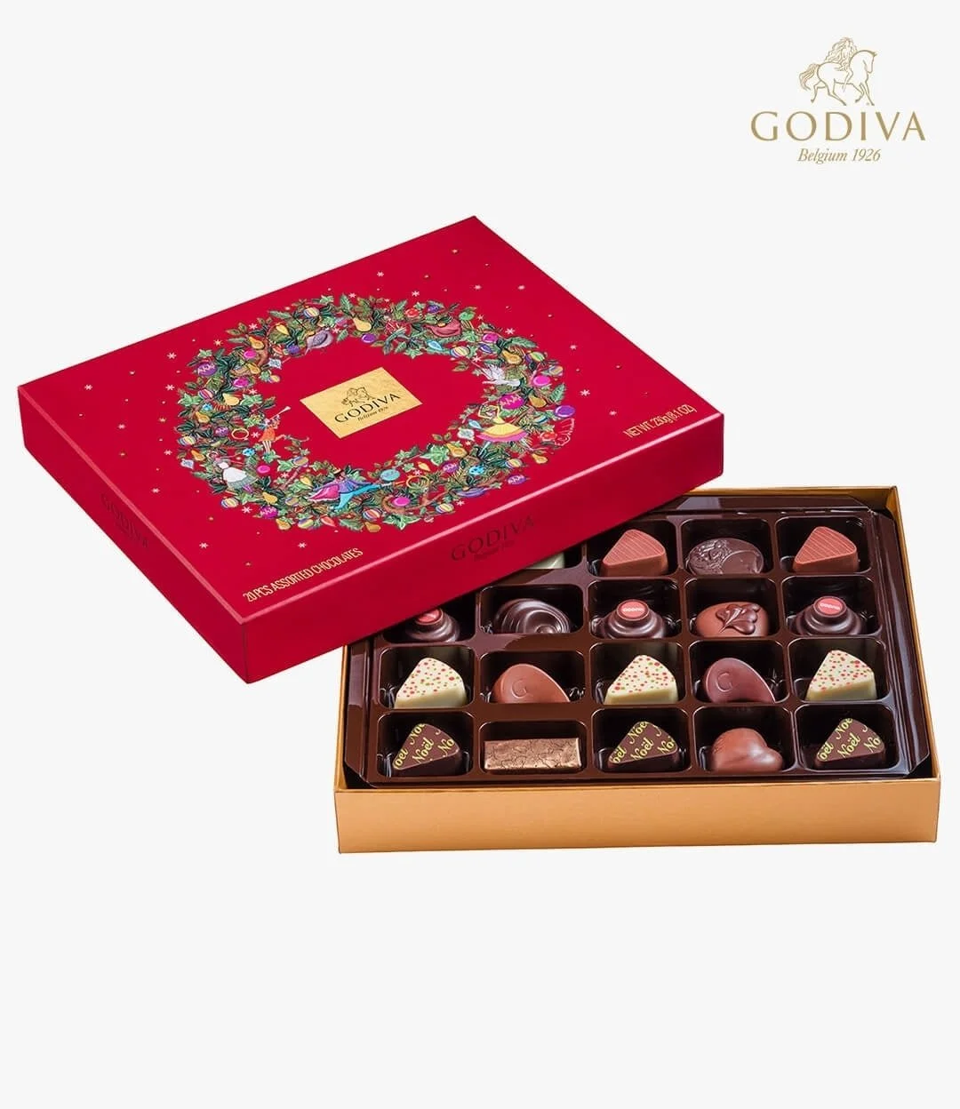 Christmas Truffle Gift Box (20 pcs) by Godiva 