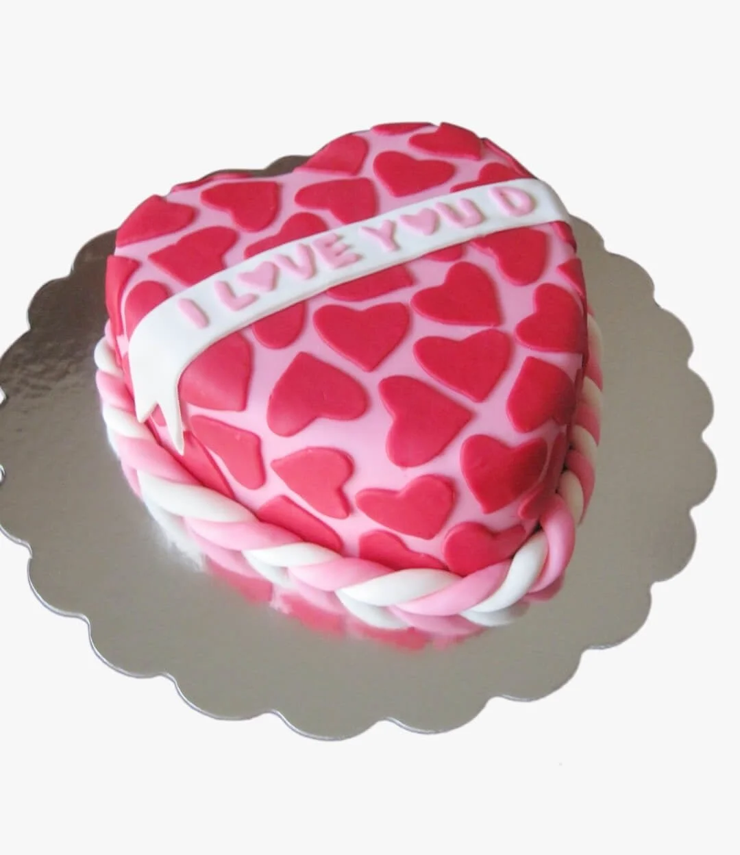 Pinky Valentine's Heart Cake by Sugar Sprinkles 