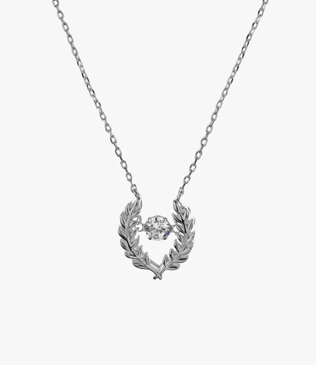 Gold-Plated Peaceful Necklace - White Gold