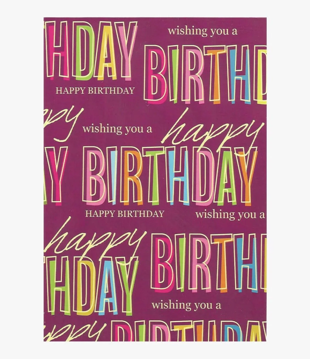 Happy Birthday Purple Greeting Card