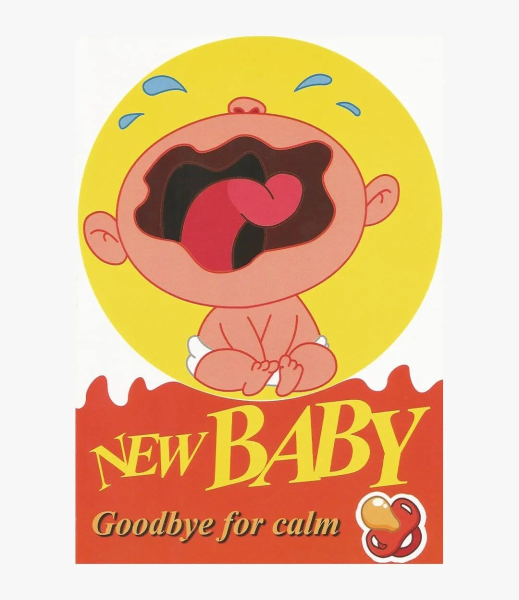 Crying New Baby Greeting Card