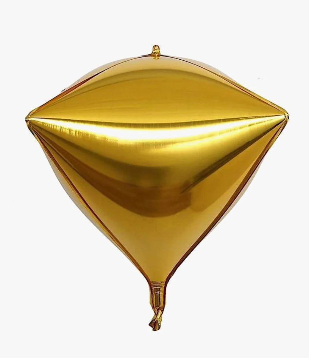 Gold 4D Diamond Foil Balloon