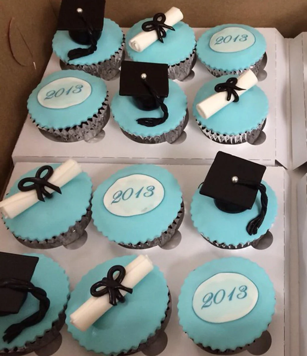 Graduation Day Cupcakes by Sugar Sprinkles (box of 6)