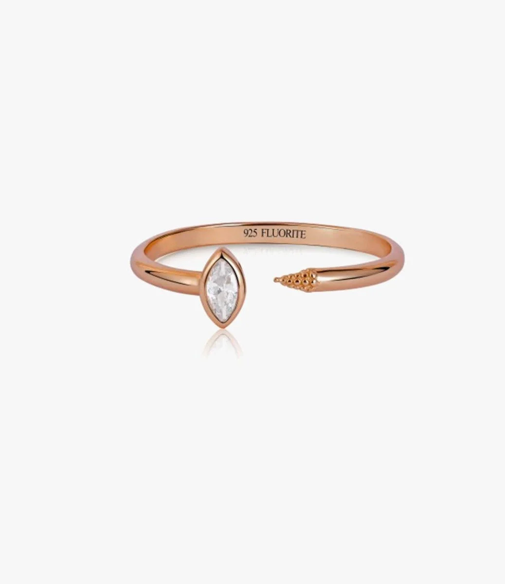 Medium Rose Gold Claw Ring by Fluorite