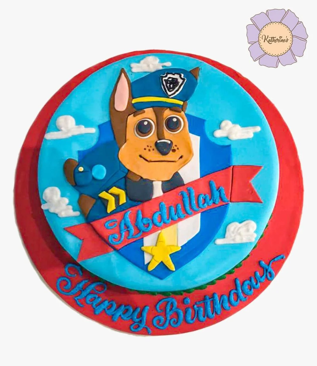Chase from Paw Patrol Cookie Cake