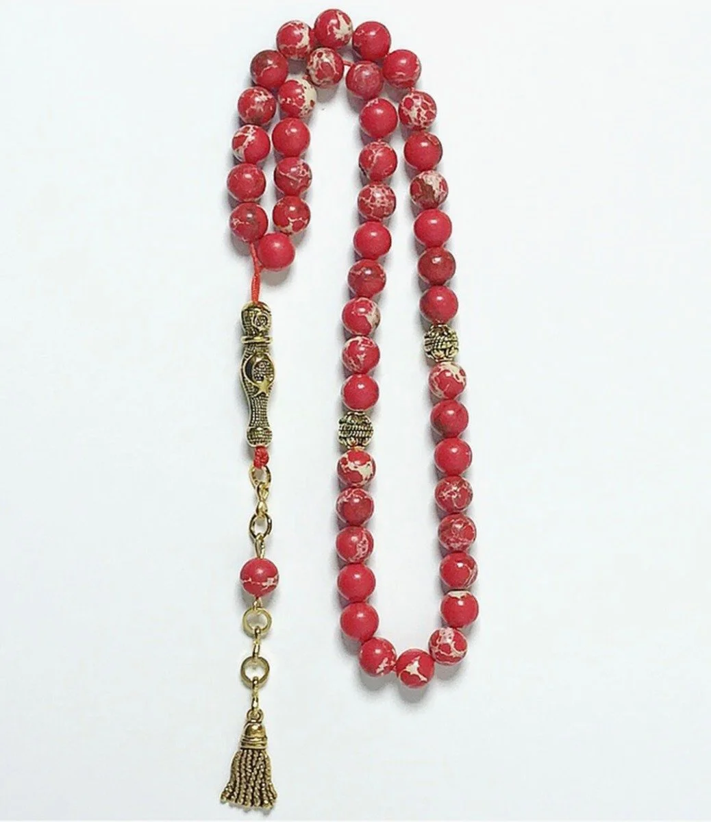 Men's/Women's Rosary from Red Earth Stone Size 7mm
