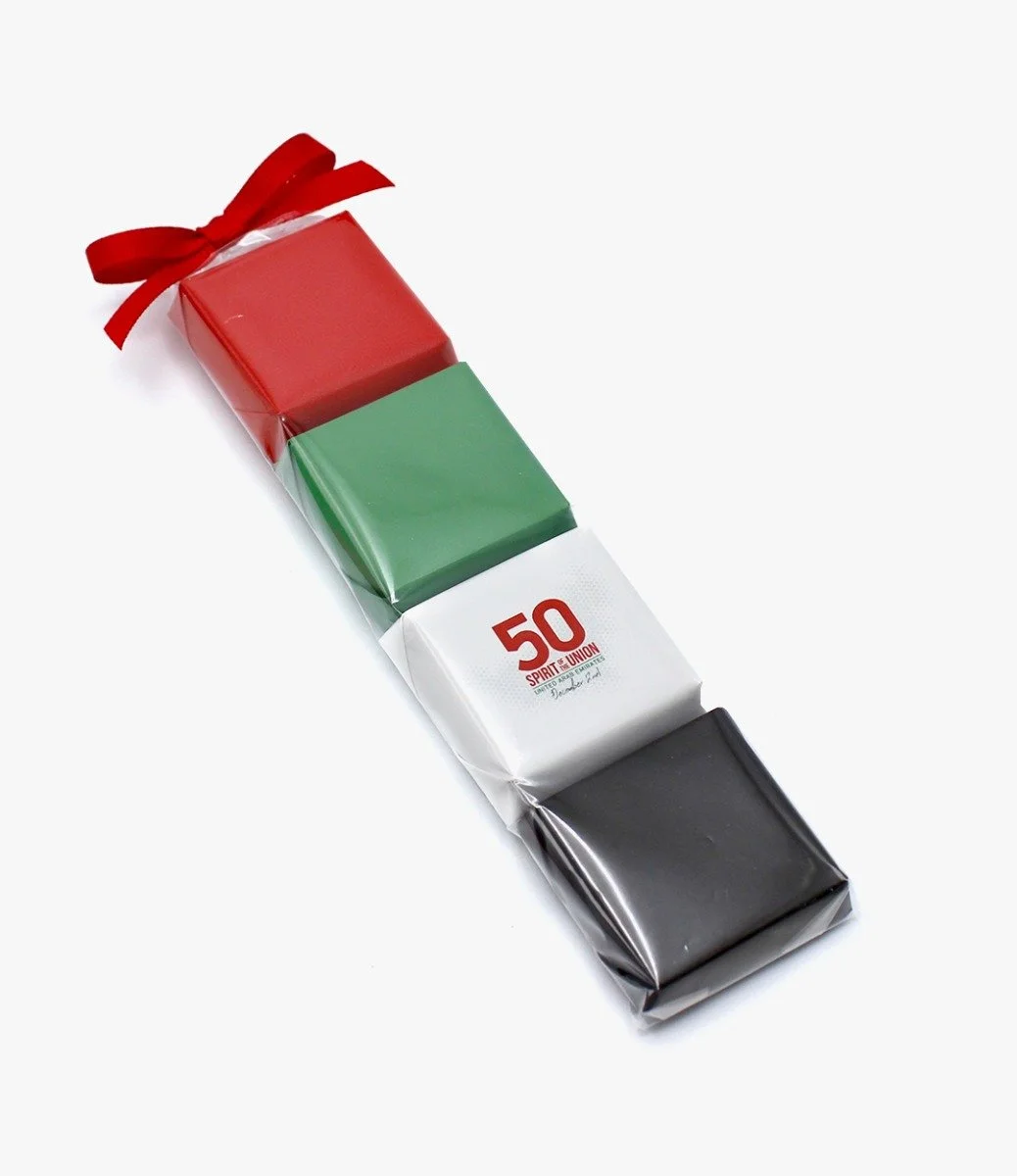 50 Years UAE with Bow - National Day Gift Box 80g - Pack of 10 Boxes By Le Chocolatier