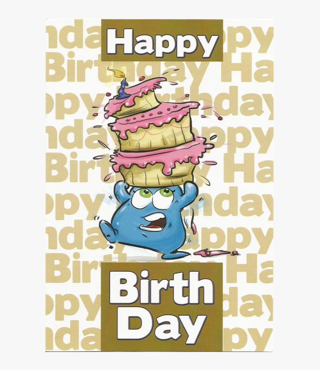 Happy Birthday Cake Monster Greeting Card
