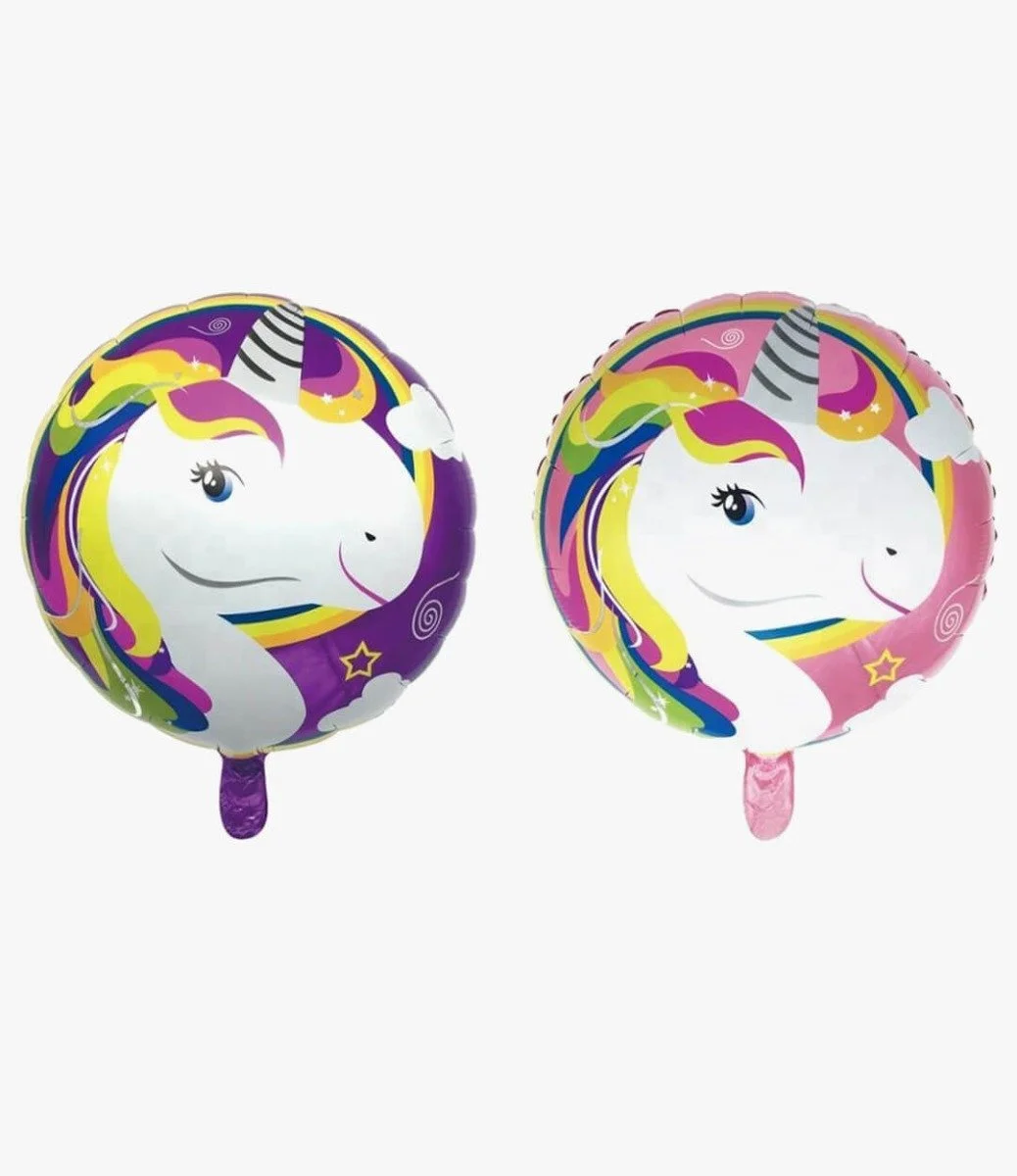 Unicorn Purple & Pink Helium Balloons