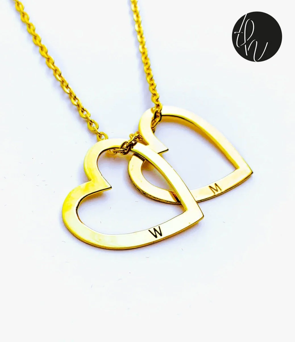 Heart-shaped pendant with Engraved Letters