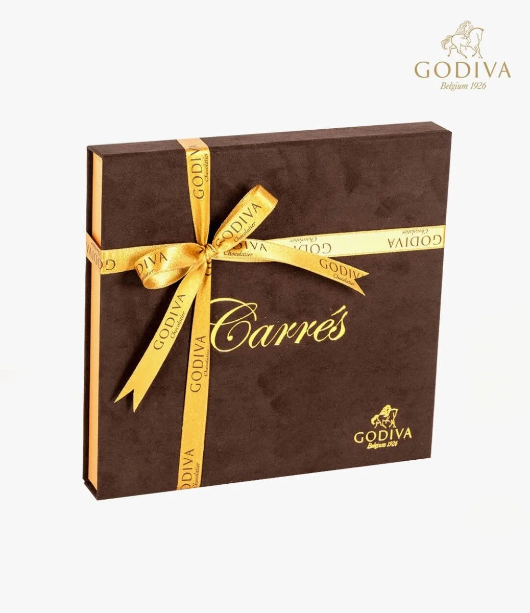 Assorted Carres Chocolate Brown Velvet Box by Godiva