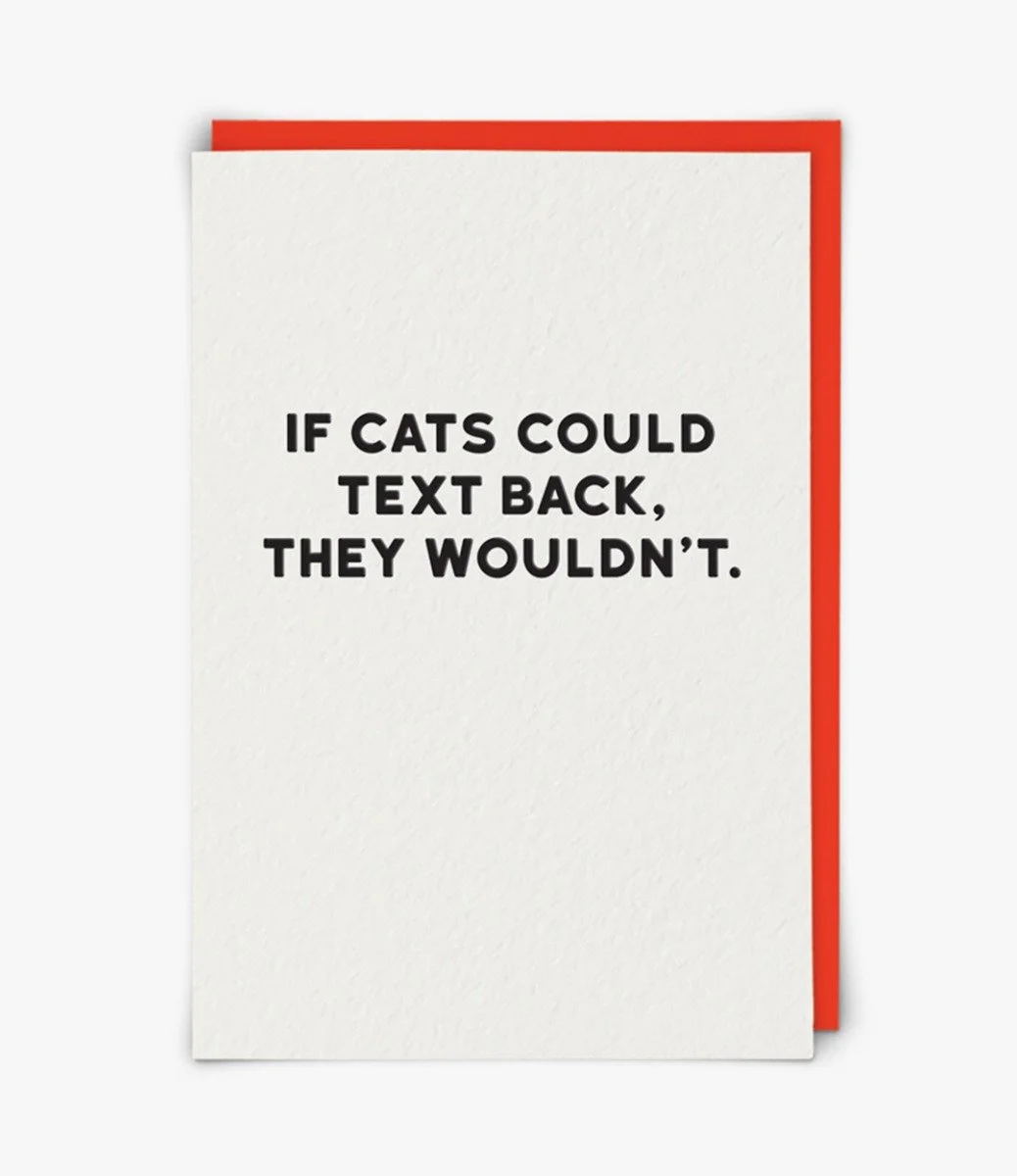 "Cats" Contemporary Greeting Card by Redback