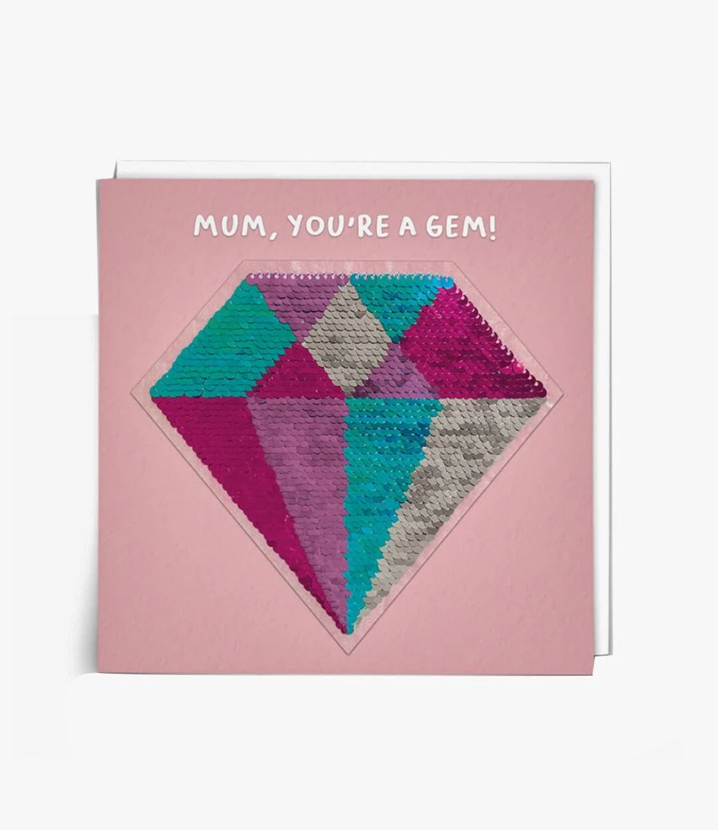 "Mum Diamond" Contemporary Greeting Card by Redback
