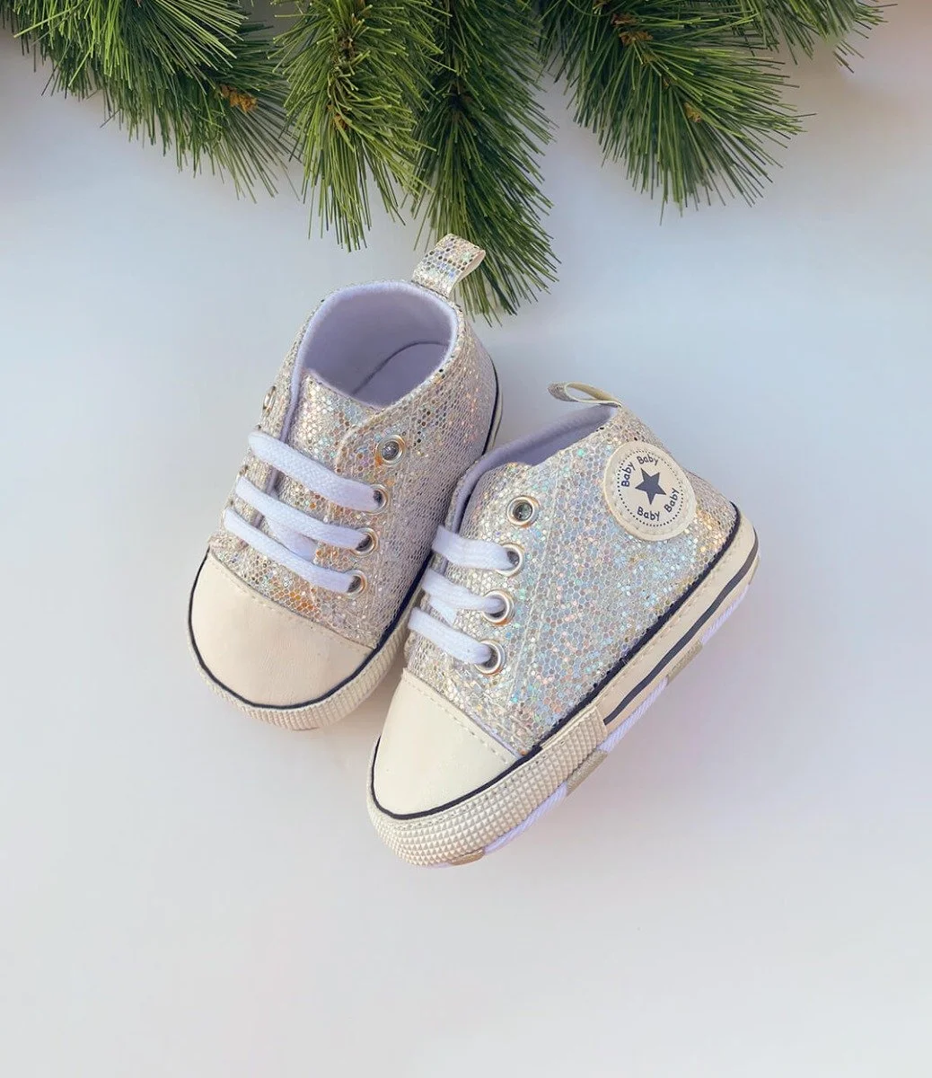 Silver Baby Sneakers By Fofinha
