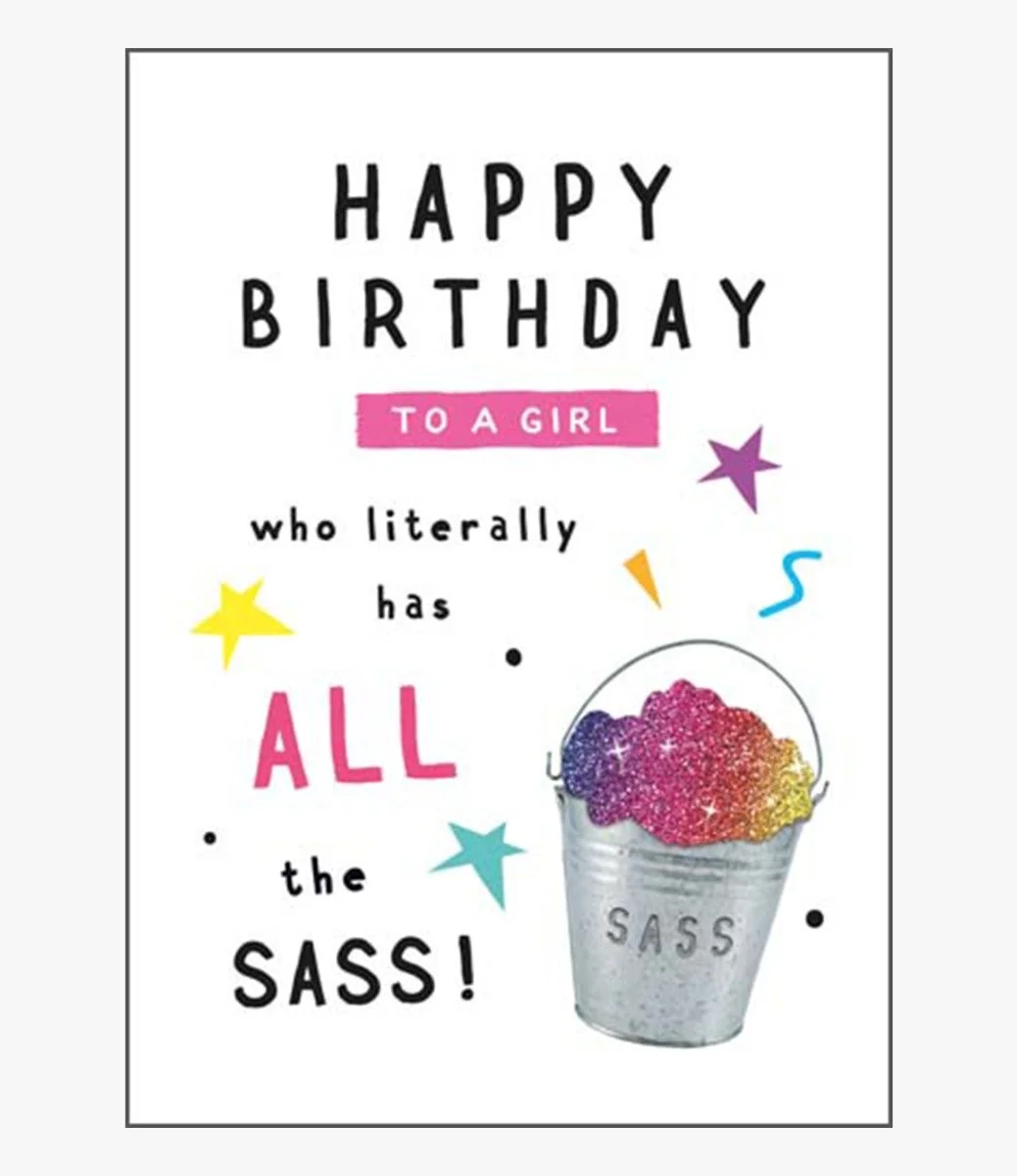 All The Sass Greeting Card by Horsefinger