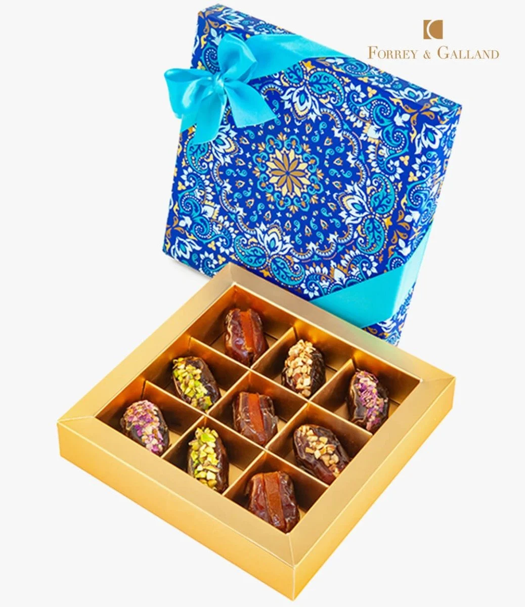 علبة تمور متنوعة من 9 قطع - مجموعة رمضان من فوري وجالاند 
