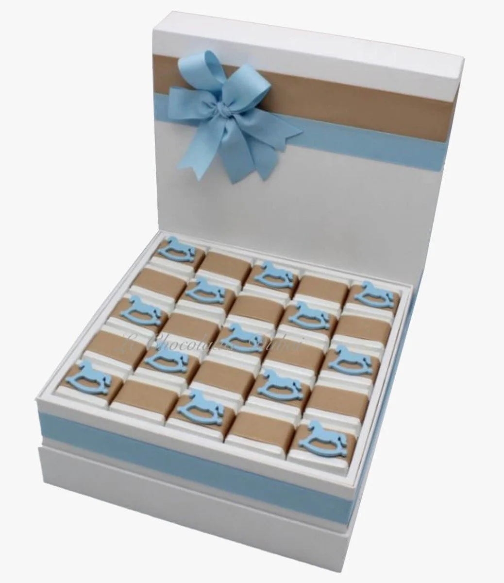 Baby Boy Horse Decorated Chocolate Box By Le Chocolatier