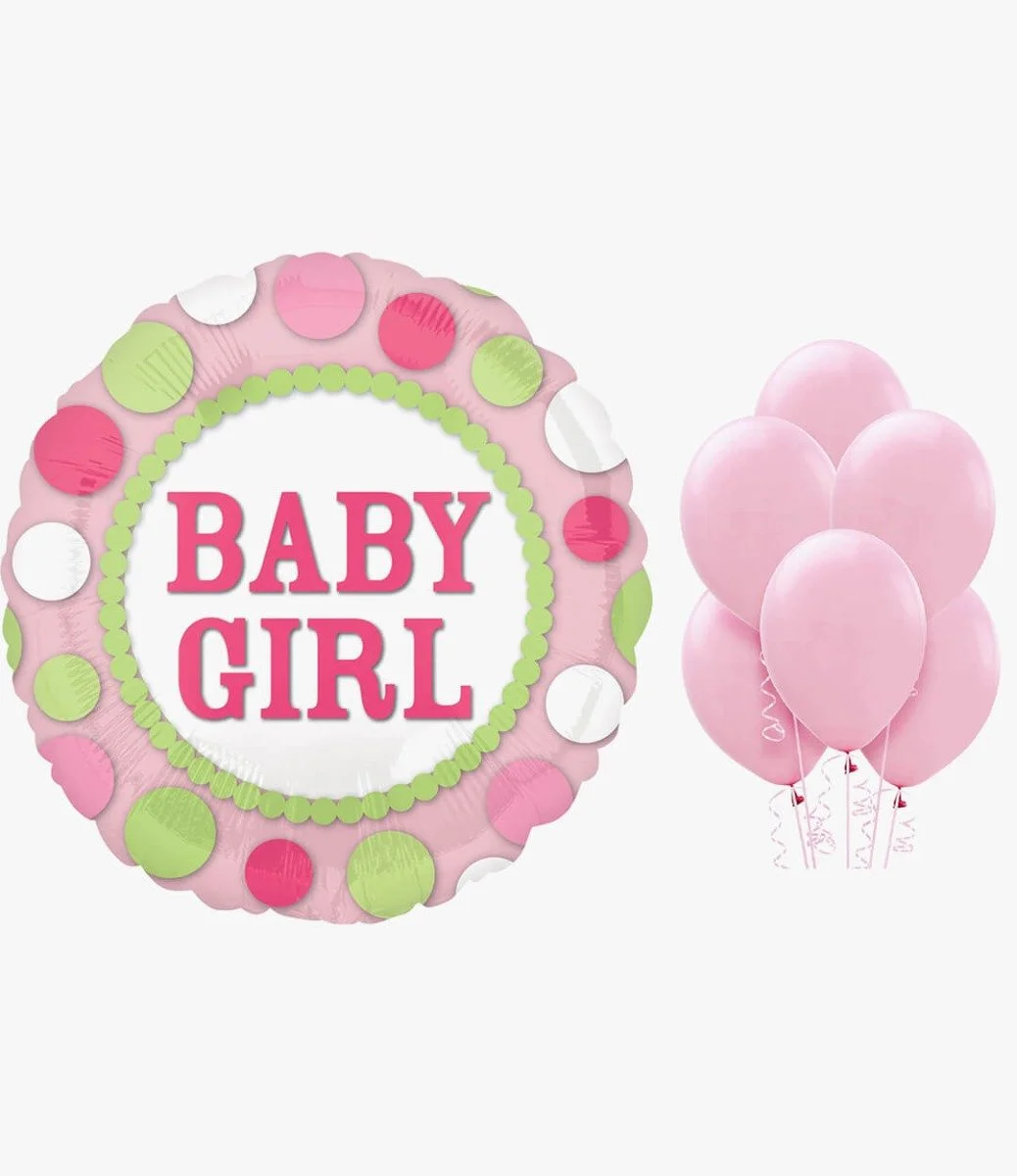 Baby Girl Rounded Balloon Bundle