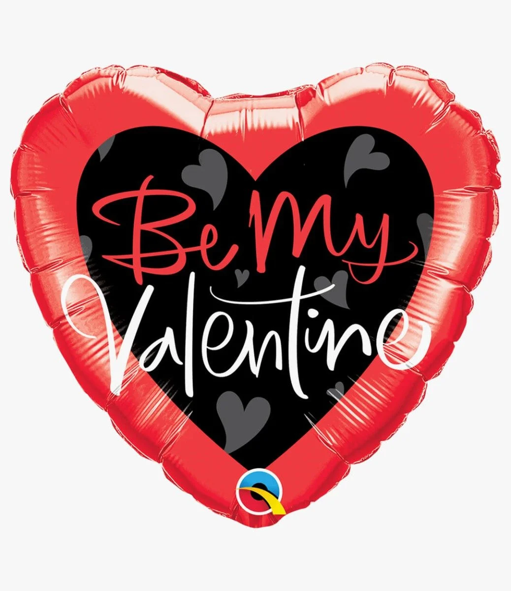 Be My Valentine Script Foil Heart Balloon
