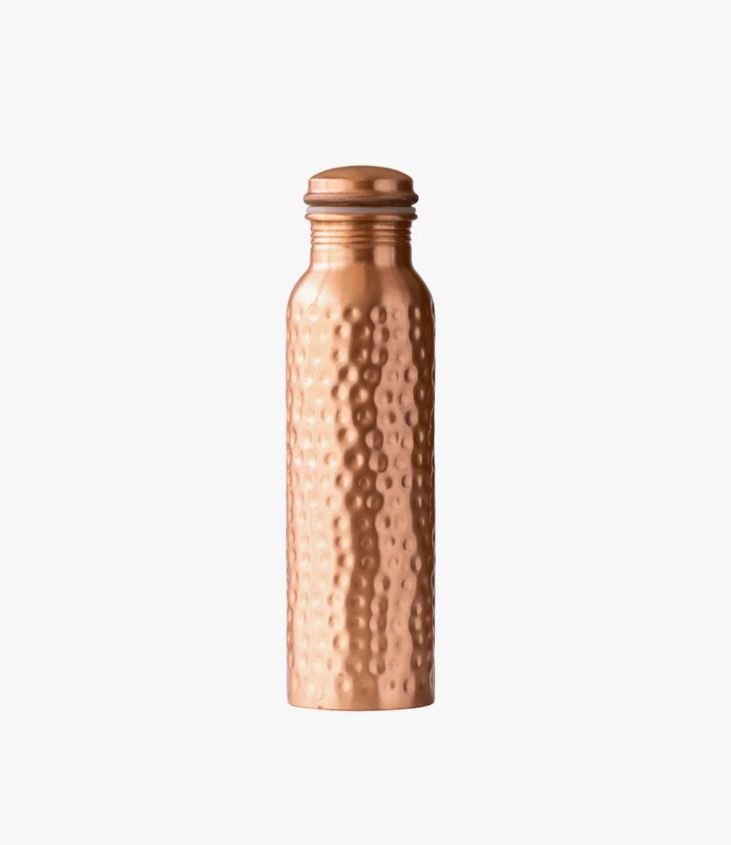 Beaten Copper Water Bottle (900ml) by The Goodness Company