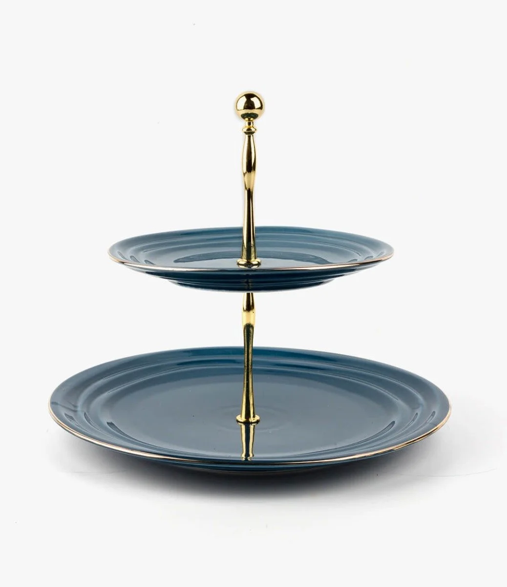 Blue - 2 Tier Plate From Harmony