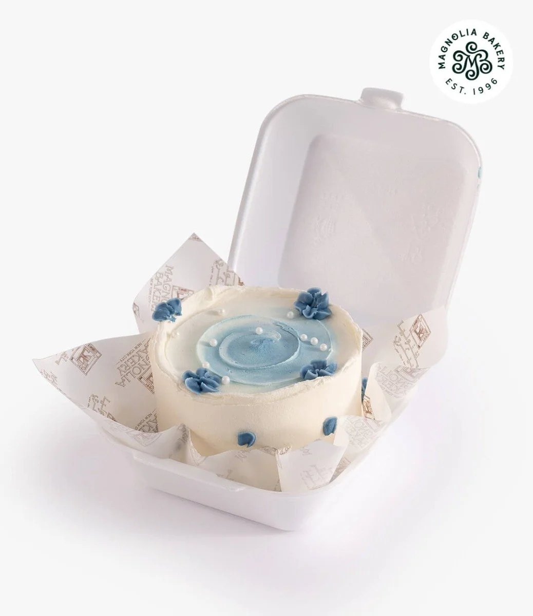Blue Flower Lunch Box Cake by Magnolia Bakery