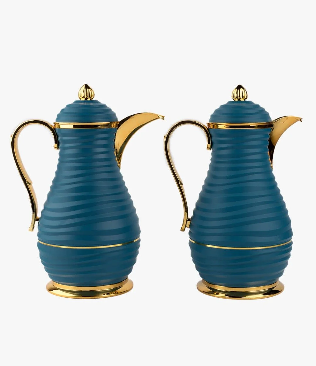 أزرق - دلتين للشاي والقهوة بتصميم أنيق من هارموني