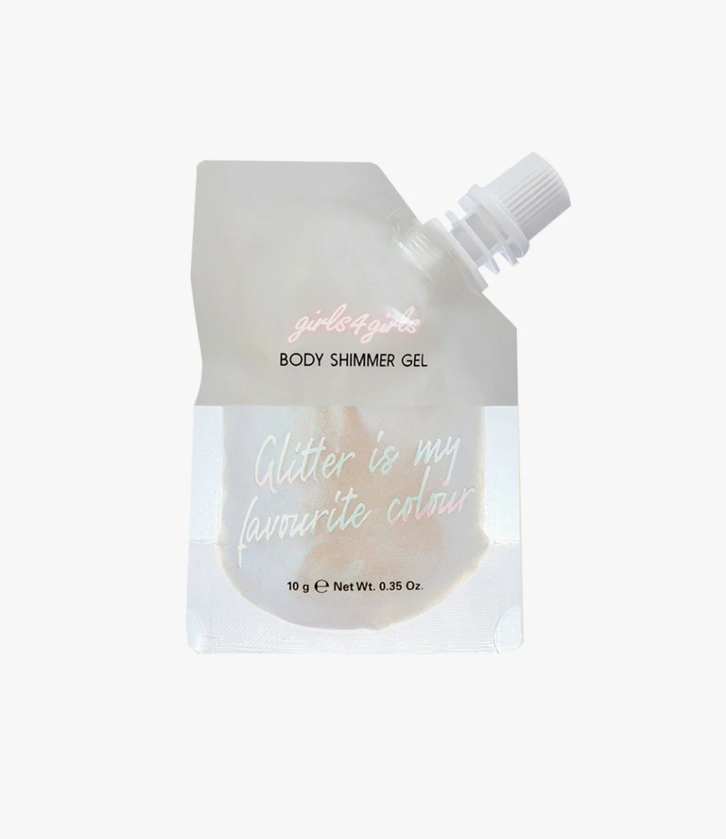 Body Shimmer Gel - White Glitter is my favourite colour 10g By Girls 4 Girls