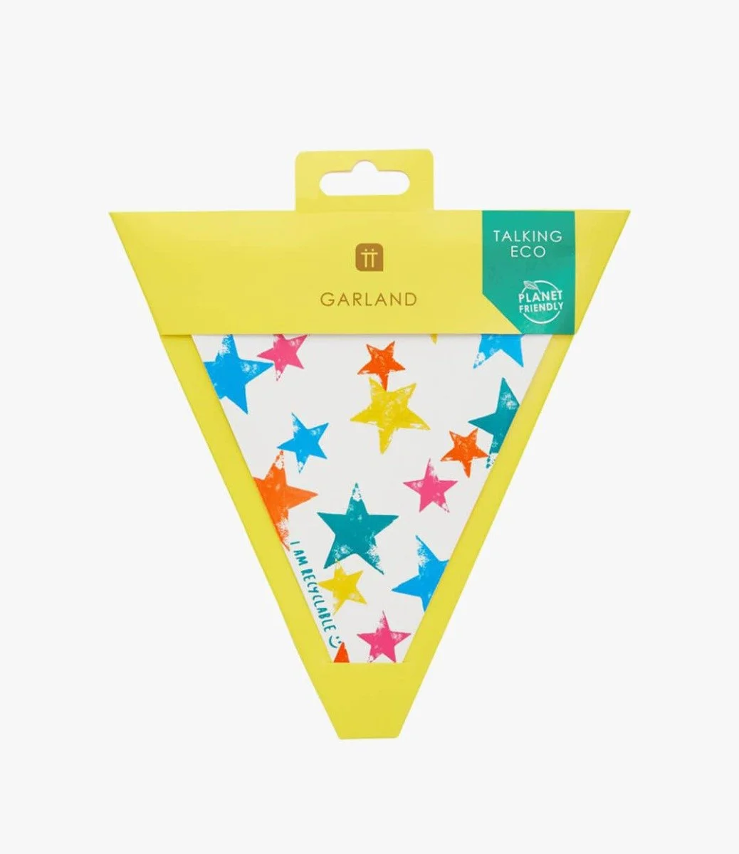 Bright Stars Eco-friendly Bunting 3meters 12 Flags by Talking Tables