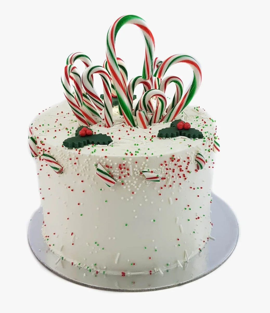 Candy Cane Vanilla Cake By Cake Social