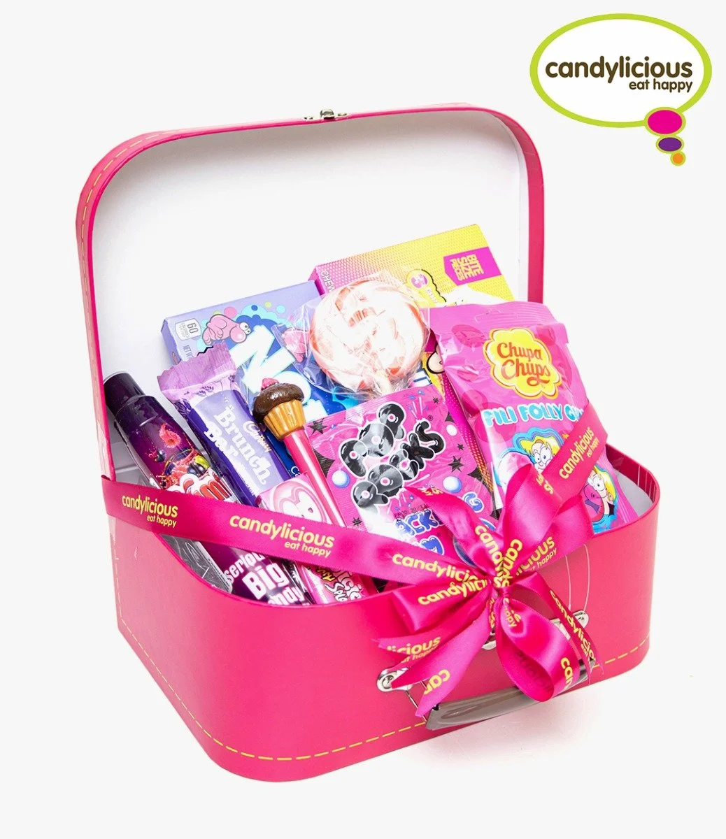 Candylicious Fuschia Suitcase Gift Pack