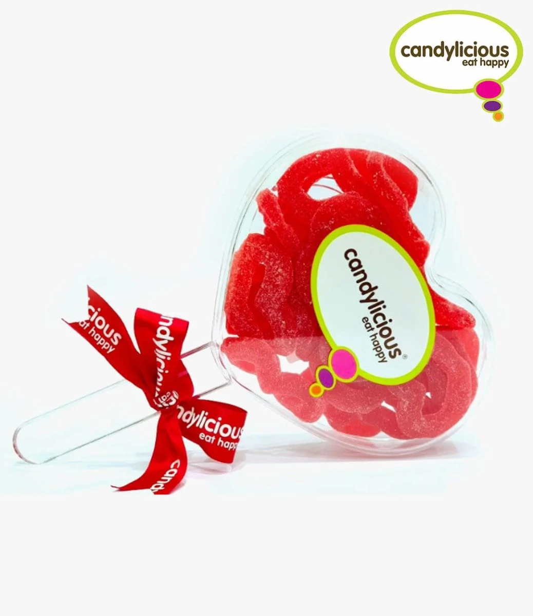 Candylicious Heart Lolli Red Jelly Treats 