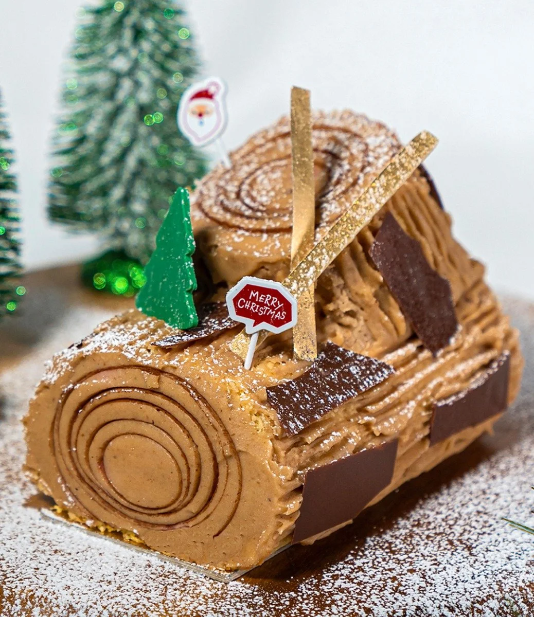 Chestnut Christmas Buche by Yamanote Atelier