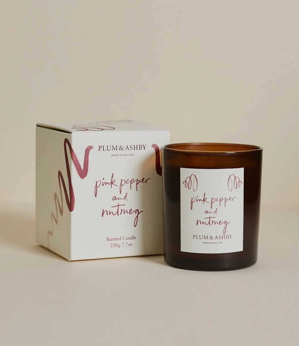 Christmas Candle Pink Pepper & Nutmeg  by Plum & Ashby