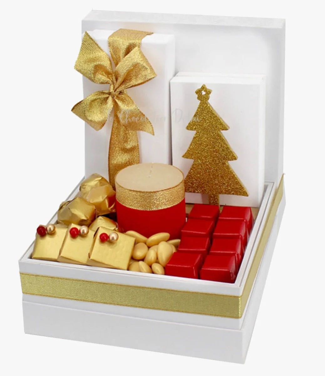 Christmas Glitter Tree Luxury Medium Hamper Box - 1