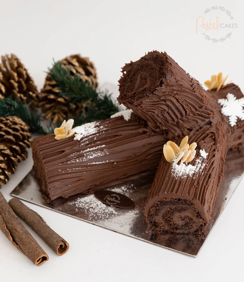 Christmas Log By Pastel - 6 Pieces