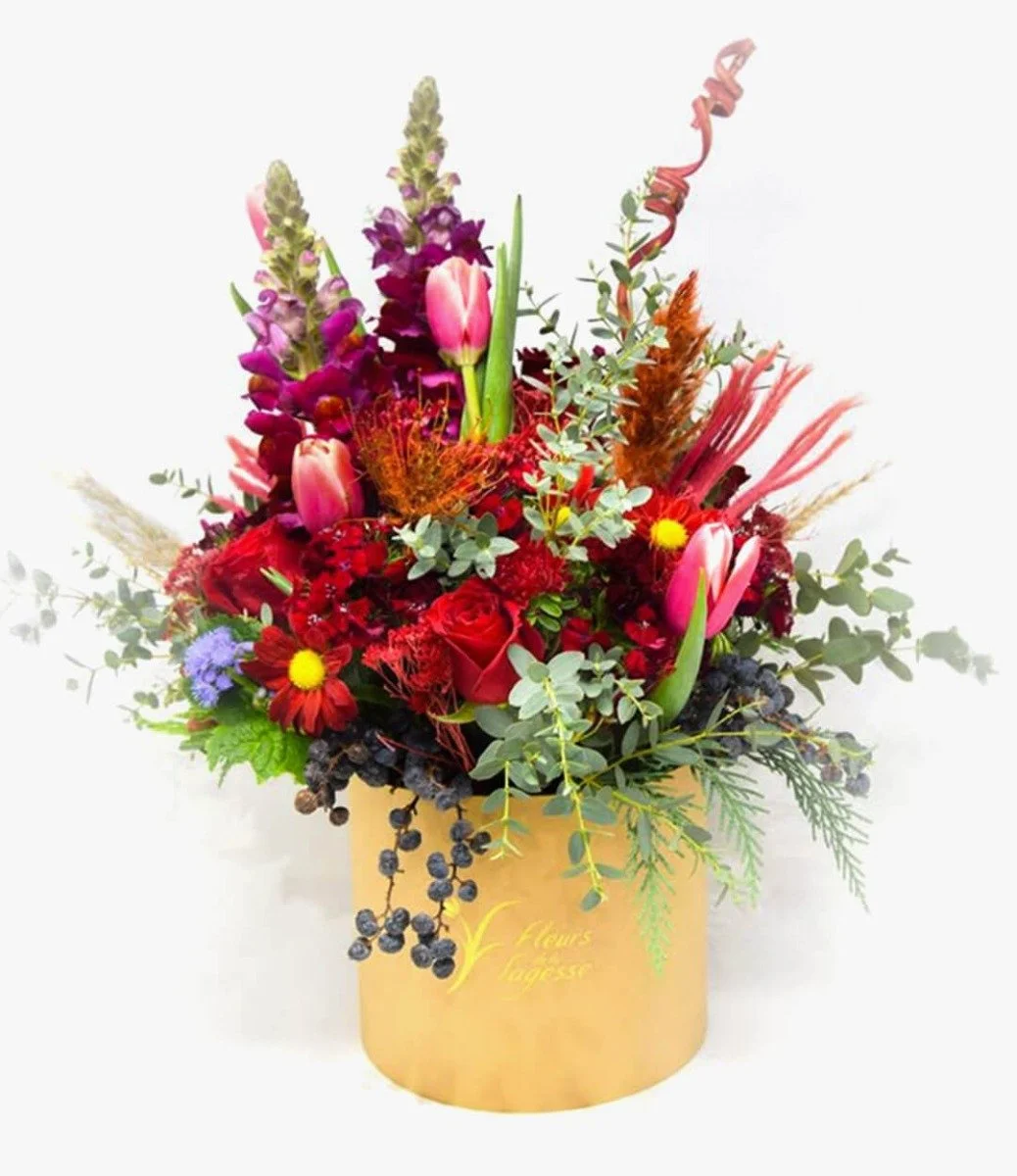 Colorful Box Flower Bouquet