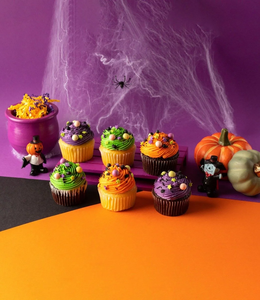 Colorful Halloween Cupcakes by Cake Social