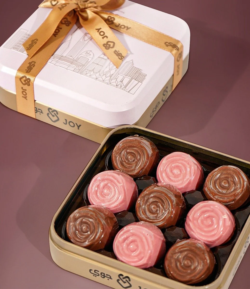 Cotton Candy In Joy Tin Sq Box By Joy Chocolate