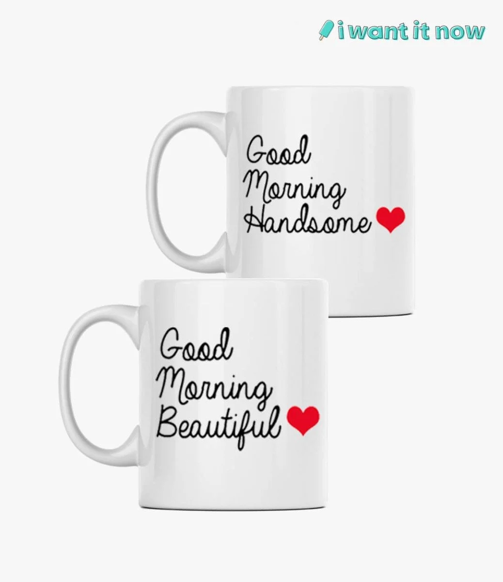 Couple Mugs - Beautiful & Handsome By I Want It Now