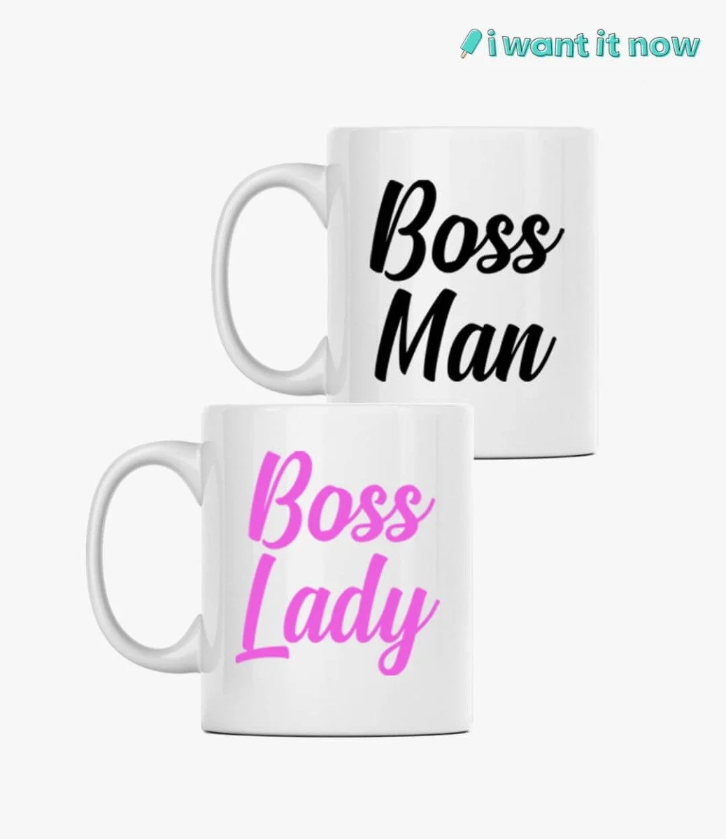 Couple Mugs - Boss Man & Boss Lady By I Want It Now